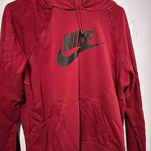 Nike Crimson Hoodie with Black Logo
